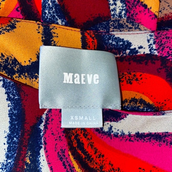 Anthro Maeve Retro Swirl Print High Neck Shift Tunic Dress - Picture 6 of 7